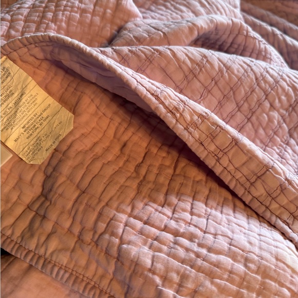 Sky Pintuck FULL / QUEEN Quilt Coverlet Sz 88”x 96” 100% Cotton In Lavender - Picture 4 of 15